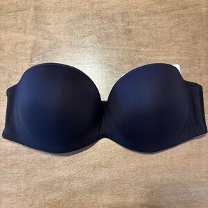 NEW Le Mystère Sculptural Push Up Padded Strapless Underwire Bra 2755 Black